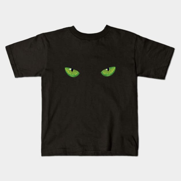 Cat Eyes Kids T-Shirt by Sam R. England